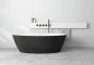 Mobile Preview: Hidrobox Badewanne Serie Space, Form: Oval, Scene Weiß, Außenfarbe: Graphite, bei Kori Handel