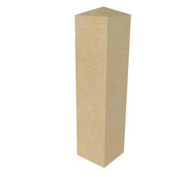 Zaunpfosten 16 x 16 x 180 cm Pfeiler aus Sandstein mit Spitzdach