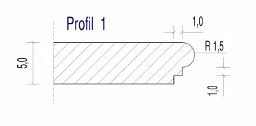 Trittstufe Treppenstufe mit Florentiner Profil von KORI Handel
