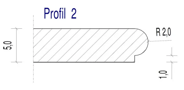 Treppenstufe Postaer Sandstein Profil-2 by KORI Handel