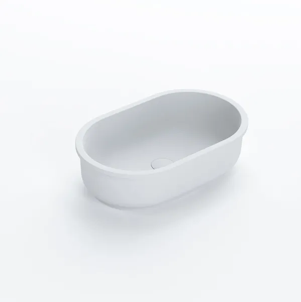 Hidrobox Waschtisch Spot 63, Oval 34x55x15 cm, ohne Überlauf, Material Scene, Farbe weiß