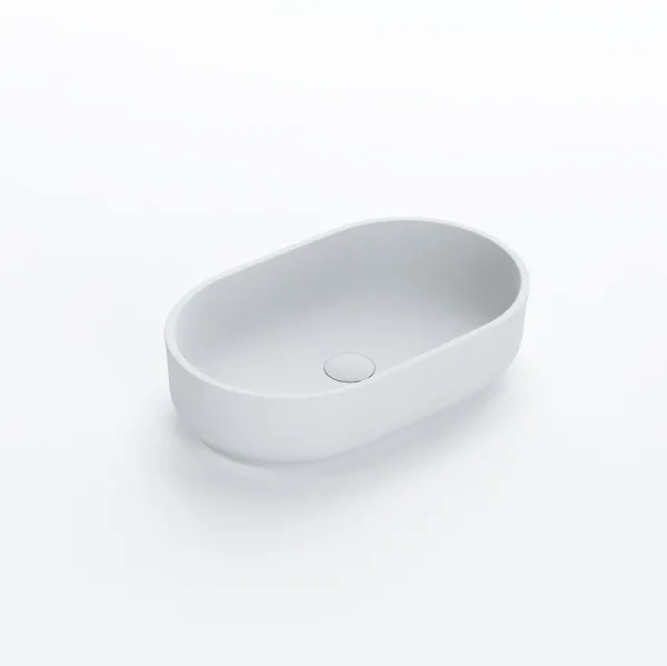 Hidrobox Waschtisch Spot 62, Oval 32x50x13 cm, ohne Überlauf, Material Scene, Farbe weiß